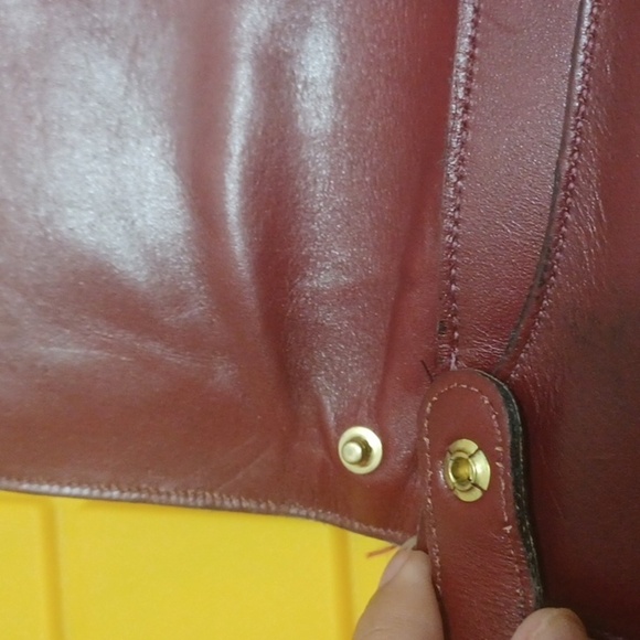 Aigner Red Handmade clutch with handle. 8"×11.5" - Picture 7 of 7